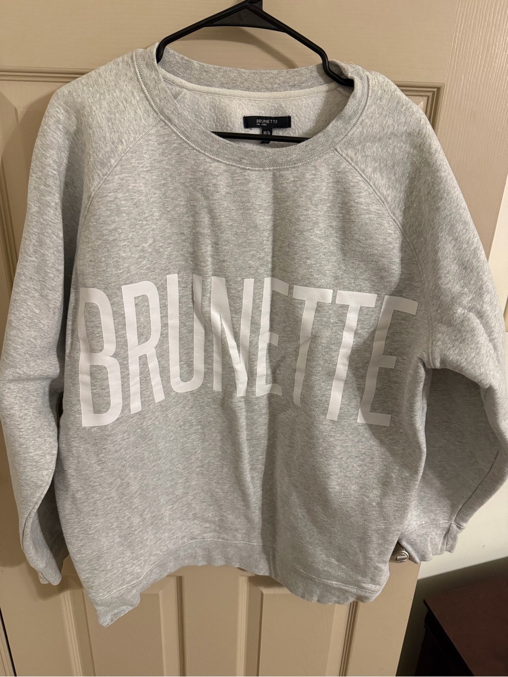 Brunette The Label Light Gray Crewneck Sweatshirt with White Logo